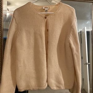 Beautiful soft cream 100% wool designer sweater